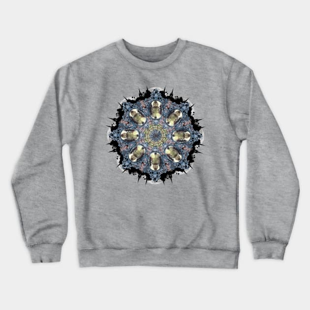 blue ghost in the mirror mandala Crewneck Sweatshirt by burenkaUA